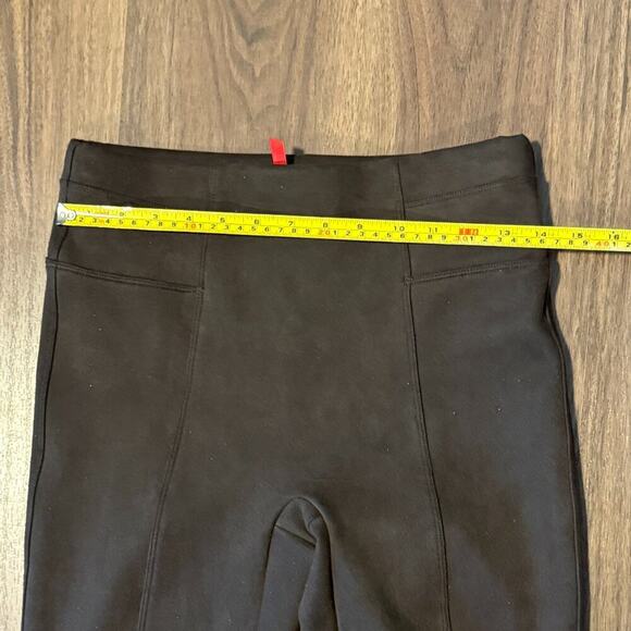Spanx Brown Faux Suede Shaping Leggings Women’s Medium Slimming Pull On Stretch - Picture 6 of 7